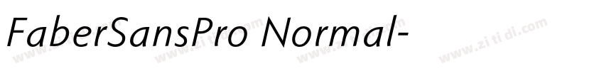 FaberSansPro Normal字体转换